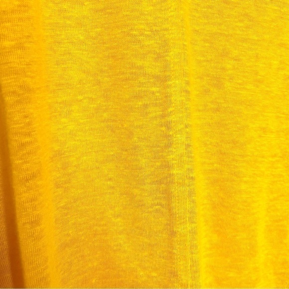 NEW Tahari Yellow Mustard Linen Top US L - Picture 6 of 7